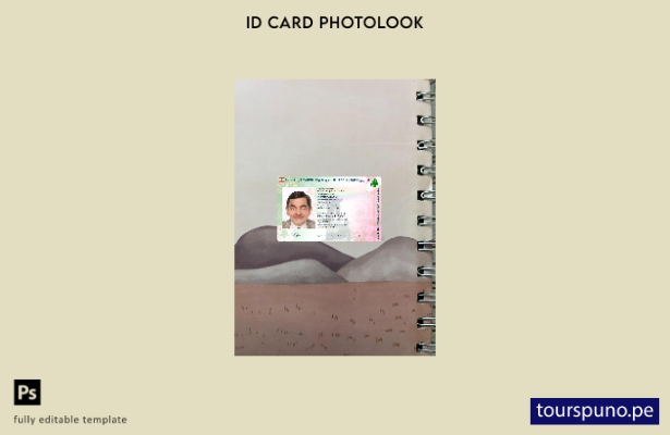 listo para imprimir tarjeta de identificación del Líbano presente plantilla fron